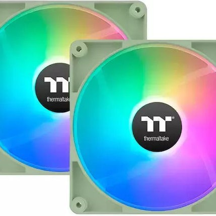 Thermaltake CT120 Case Fan με ARGB Φωτισμό 2τμχ Matcha Green