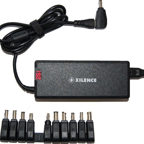 Xilence Universal Φορτιστής Laptop 75W με Αποσπώμενο Καλώδιο Τροφοδοσίας και με σετ βυσμάτων