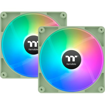 Thermaltake CT140 Reverse Case Fan με ARGB Φωτισμό και Σύνδεση 4-Pin PWM 2τμχ Matcha Green