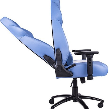Thermaltake V Comfort Καρέκλα Gaming Δερματίνης με Ρυθμιζόμενα Μπράτσα Μπλε / Λευκό