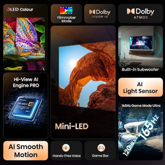 Hisense Smart Τηλεόραση 100