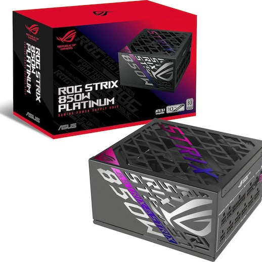 Asus Rog Strix Platinum 850W Μαύρο Τροφοδοτικό Υπολογιστή Full Modular 80 Plus Platinum