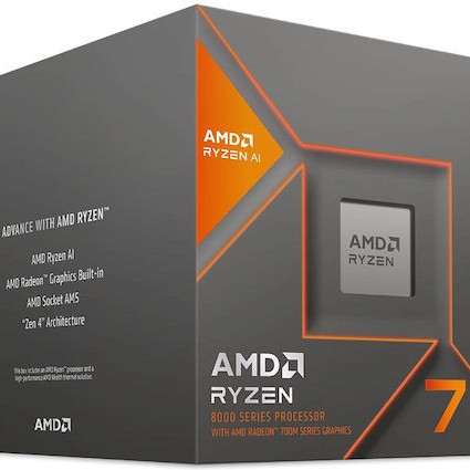 AMD Ryzen 7 8700G 4.2GHz Επεξεργαστής 8 Πυρήνων για Socket AM5 σε Κουτί με Ψύκτρα