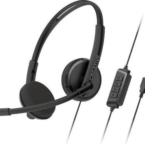 Creative HS-230 On Ear Multimedia Ακουστικά με μικρόφωνο και σύνδεση 3.5mm Jack / USB-A