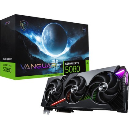 MSI GeForce RTX 5080 16GB GDDR7 Vanguard SOC Κάρτα Γραφικών