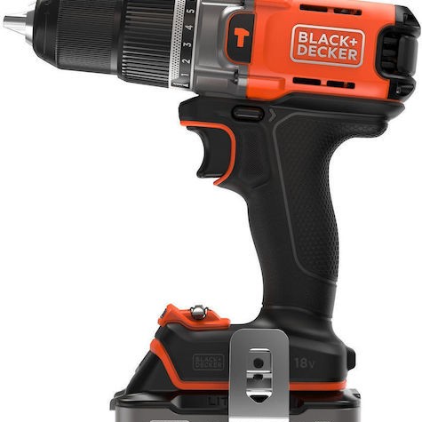 Black & Decker Κρουστικό Δραπανοκατσάβιδο Μπαταρίας 18V 1x2Ah