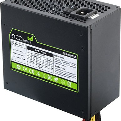 Chieftec Eco 700W Μαύρο Τροφοδοτικό Υπολογιστή Full Wired