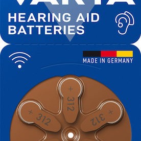 Varta Μπαταρίες Ακουστικών Βαρηκοΐας 312 1.45V 6τμχ