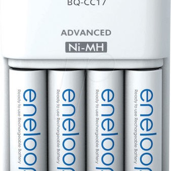 Panasonic Eneloop Advanced BQ-CC17 Φορτιστής 4 Μπαταριών Ni-MH Μεγέθους AA/AAA Σετ με 4x AA 2000mAh σε Λευκό χρώμα