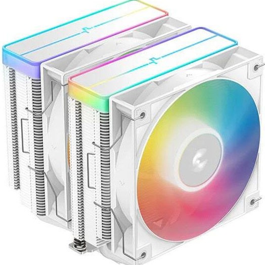 Deepcool AG620 WH ARGB V2 Ψύκτρα Επεξεργαστή Διπλού Ανεμιστήρα για Socket AM4/AM5/1200/115x/1700 Λευκή