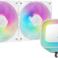 Deepcool LE240 (v2) Υδρόψυξη Επεξεργαστή Διπλού Ανεμιστήρα 120mm για Socket AM4/AM5/1700/1200 με ARGB Φωτισμό Λευκή