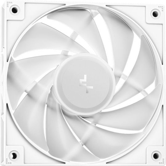 Deepcool LE240 (v2) Υδρόψυξη Επεξεργαστή Διπλού Ανεμιστήρα 120mm για Socket AM4/AM5/1700/1200 με ARGB Φωτισμό Λευκή