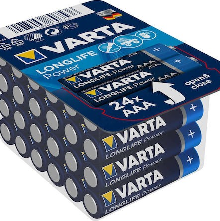 Varta LongLife Power Αλκαλικές Μπαταρίες AAA 1.5V 24τμχ