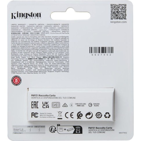 Kingston Datatraveler 128GB USB 3.2 Stick Τιρκουάζ