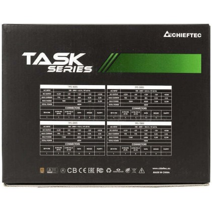 Chieftec Task Series 400W Μαύρο Τροφοδοτικό Υπολογιστή Full Wired 80 Plus Bronze