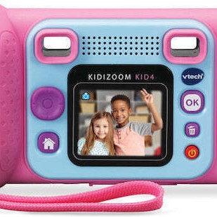 Vtech Kidizoom Kid 4 Παιδική Φωτογραφική Μηχανή 2MP Ροζ