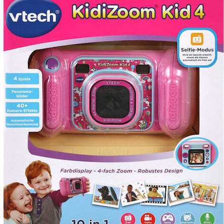 Vtech Kidizoom Kid 4 Παιδική Φωτογραφική Μηχανή 2MP Ροζ