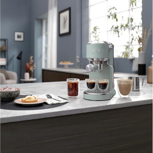 De'Longhi Dedica Duo Μηχανή Espresso 1450W Πίεσης 15bar Πράσινη