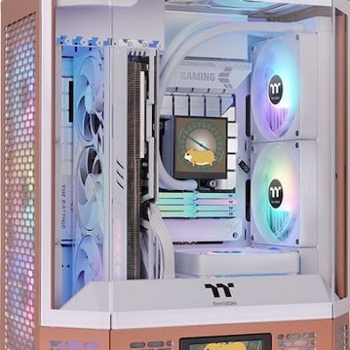 Thermaltake The Tower 600 Midi Tower Κουτί Υπολογιστή με Πλαϊνό Παράθυρο Mocha Mousse