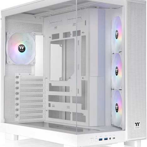 Thermaltake View 600 TG Gaming Full Tower Κουτί Υπολογιστή με Πλαϊνό Παράθυρο Snow White