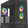 Thermaltake View 290 TG Gaming Micro Tower Κουτί Υπολογιστή με Πλαϊνό Παράθυρο και RGB Φωτισμό Μαύρο