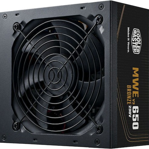 CoolerMaster MWE 650 Bronze V3 650W Μαύρο Τροφοδοτικό Υπολογιστή Full Wired 80 Plus Bronze