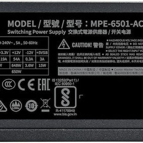 CoolerMaster MWE 650 Bronze V3 650W Μαύρο Τροφοδοτικό Υπολογιστή Full Wired 80 Plus Bronze