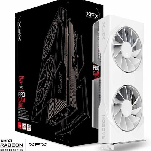 XFX Radeon RX 9060 XT 8GB GDDR6 Swift OC White Gaming Edition Κάρτα Γραφικών