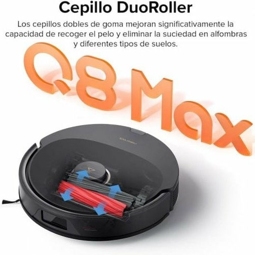 Roborock Q8 Max Σκούπα Ρομπότ για Σκούπισμα & Σφουγγάρισμα με Χαρτογράφηση και Wi-Fi Μαύρη
