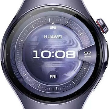 Huawei Watch 5 Titanium 46mm Αδιάβροχο με eSIM και Παλμογράφο (Μωβ)