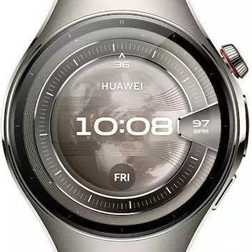 Huawei Watch 5 Titanium 46mm Αδιάβροχο με eSIM και Παλμογράφο (Ασημί)