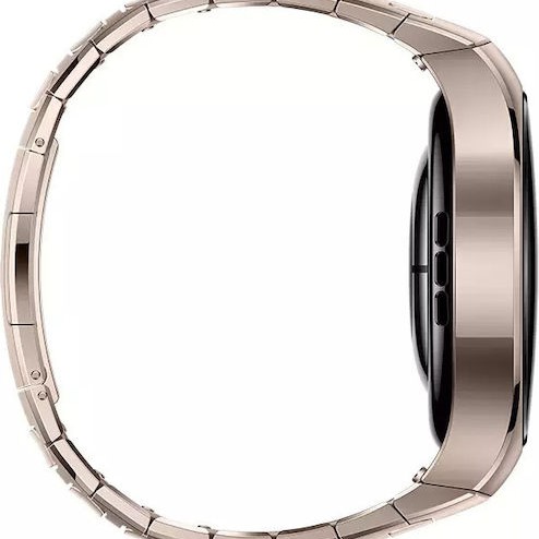 Huawei Watch 5 Stainless Steel 42mm Αδιάβροχο με eSIM και Παλμογράφο (Sand gold)