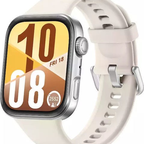 Huawei Watch Fit 4 43mm Αδιάβροχο με Παλμογράφο (Λευκό)