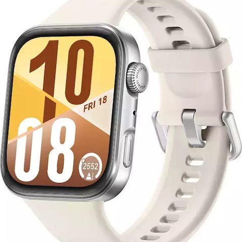 Huawei Watch Fit 4 43mm Αδιάβροχο με Παλμογράφο (Λευκό)