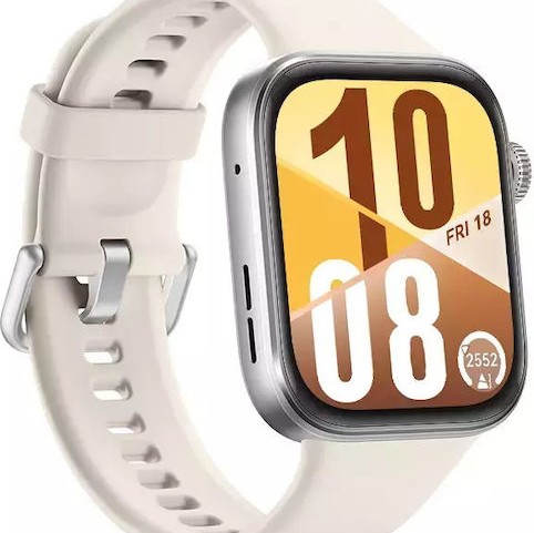 Huawei Watch Fit 4 43mm Αδιάβροχο με Παλμογράφο (Λευκό)