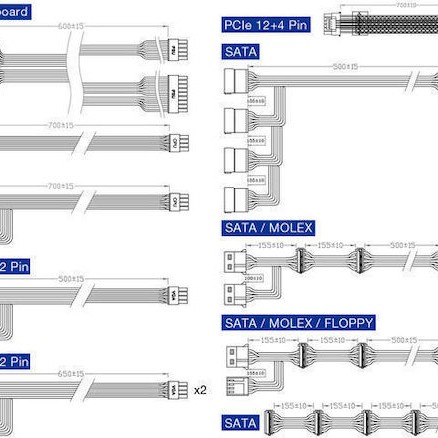 FSP/Fortron Hydro PTM Pro (PCIe 5.0) 1200W Μαύρο Τροφοδοτικό Υπολογιστή Full Modular 80 Plus Platinum