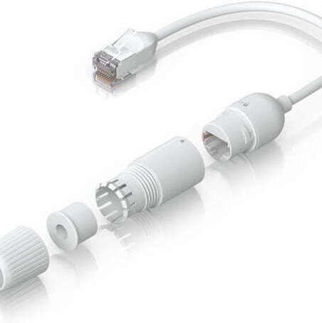 Ubiquiti F/UTP Cat.6a Καλώδιο Δικτύου Ethernet 0.15m Λευκό 2τμχ