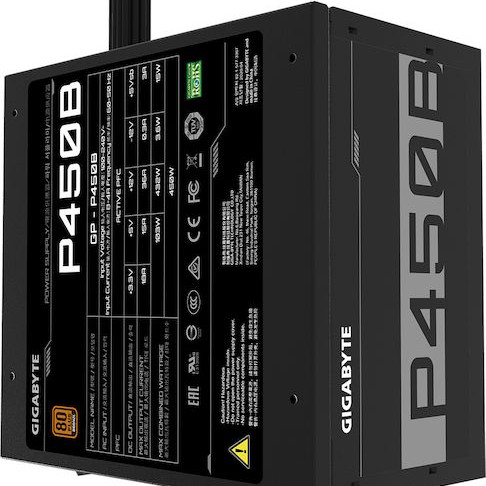 Gigabyte P450B 450W Μαύρο Τροφοδοτικό Υπολογιστή Full Wired 80 Plus Bronze