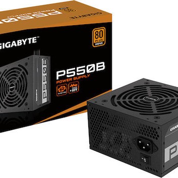 Gigabyte P550B 550W Μαύρο Τροφοδοτικό Υπολογιστή Full Wired 80 Plus Bronze