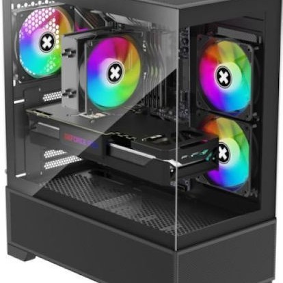 Xilence Xilent Beam XG172 Midi Tower Κουτί Υπολογιστή με Πλαϊνό Παράθυρο και ARGB Φωτισμό Μαύρο