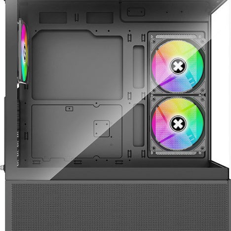 Xilence Xilent Beam XG172 Midi Tower Κουτί Υπολογιστή με Πλαϊνό Παράθυρο και ARGB Φωτισμό Μαύρο
