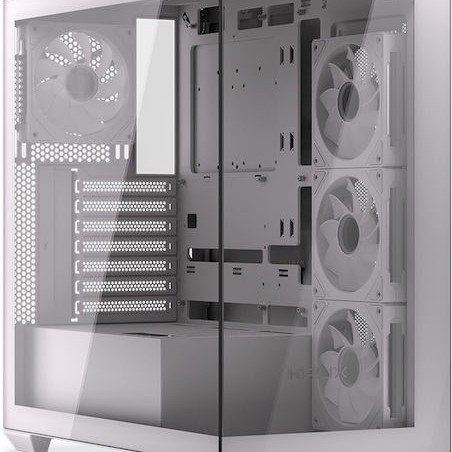 Krux Exo Gaming Midi Tower Κουτί Υπολογιστή με Πλαϊνό Παράθυρο και ARGB Φωτισμό Λευκό