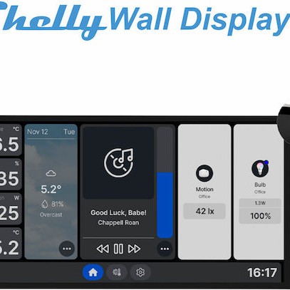 Shelly Display Διακόπτης Τοίχου Φωτισμού Διπλός Ασημί