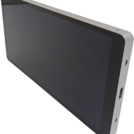 Shelly Display Διακόπτης Τοίχου Φωτισμού Διπλός Ασημί