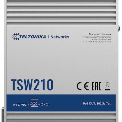 Teltonika TSW210 Unmanaged L2 Switch με 8 Θύρες Gigabit (1Gbps) Ethernet και 2 SFP Θύρες