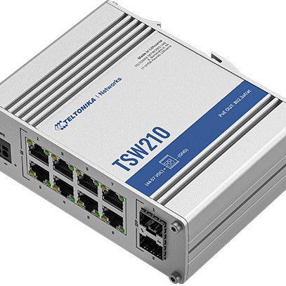 Teltonika TSW210 Unmanaged L2 Switch με 8 Θύρες Gigabit (1Gbps) Ethernet και 2 SFP Θύρες
