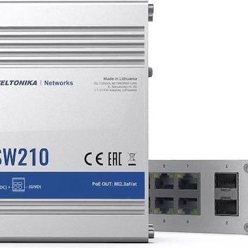 Teltonika TSW210 Unmanaged L2 Switch με 8 Θύρες Gigabit (1Gbps) Ethernet και 2 SFP Θύρες