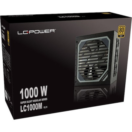 LC-Power LC1000M rev. 2.31 1000W Μαύρο Τροφοδοτικό Υπολογιστή Full Modular 80 Plus Gold