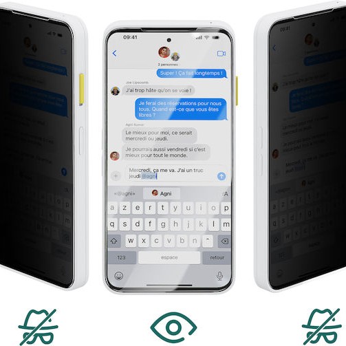 Fairphone Original Tempered Glass Fairphone 6 Xensation Anti-spy Unbreakable Transparent Black