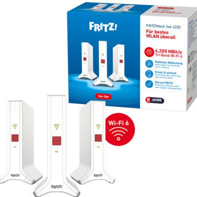 AVM WiFi Mesh Network Access Point Wi‑Fi 6 Dual Band (2.4 & 5GHz) σε Τριπλό Kit